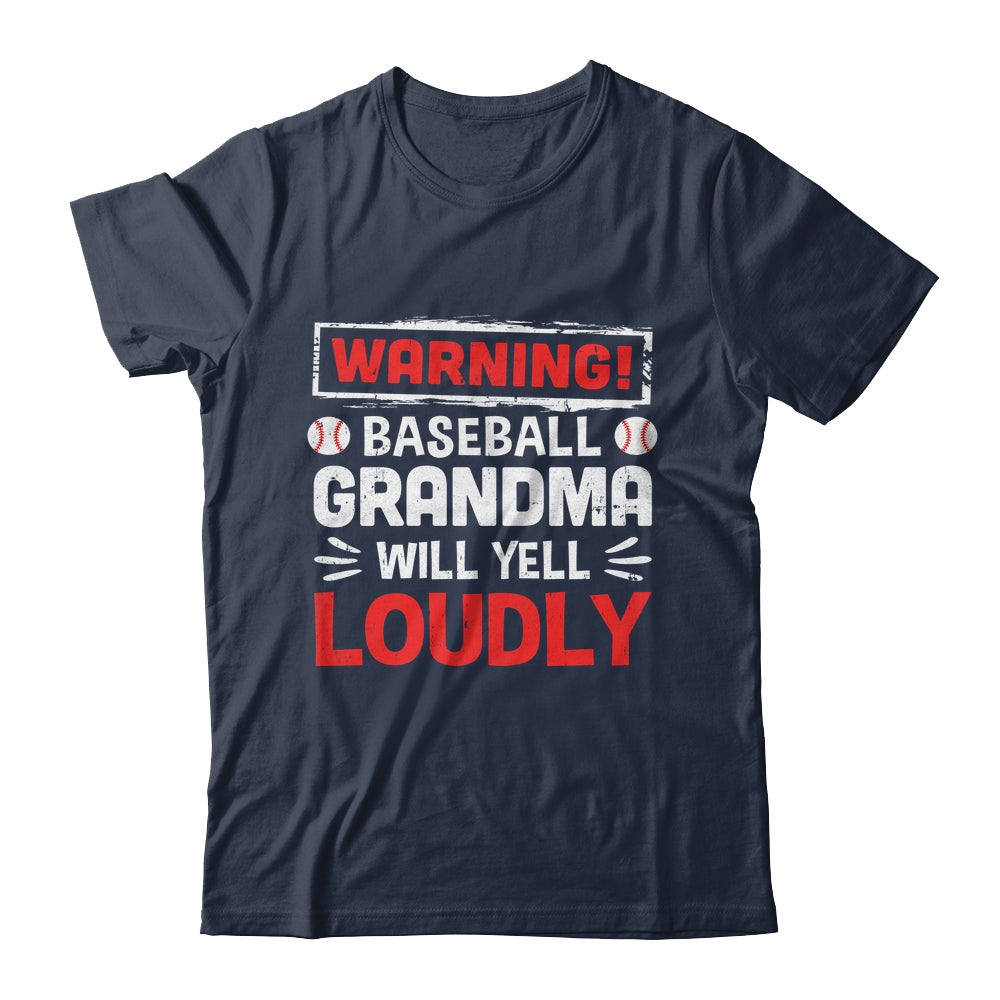 Funny Softball Grandma Warning Softball Will Yell Loudly Shirt & Tank Top | siriusteestore
