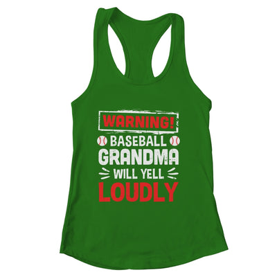 Funny Softball Grandma Warning Softball Will Yell Loudly Shirt & Tank Top | siriusteestore