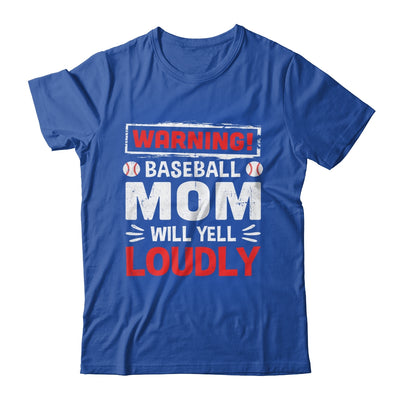 Funny Softball Mom Warning Softball Mom Will Yell Loudly Shirt & Tank Top | siriusteestore