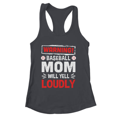 Funny Softball Mom Warning Softball Mom Will Yell Loudly Shirt & Tank Top | siriusteestore