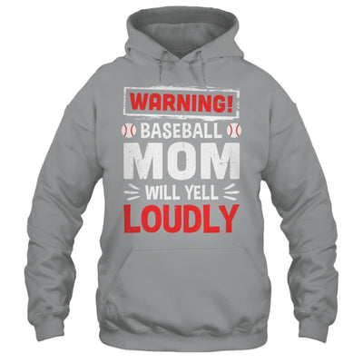 Funny Softball Mom Warning Softball Mom Will Yell Loudly Shirt & Tank Top | siriusteestore