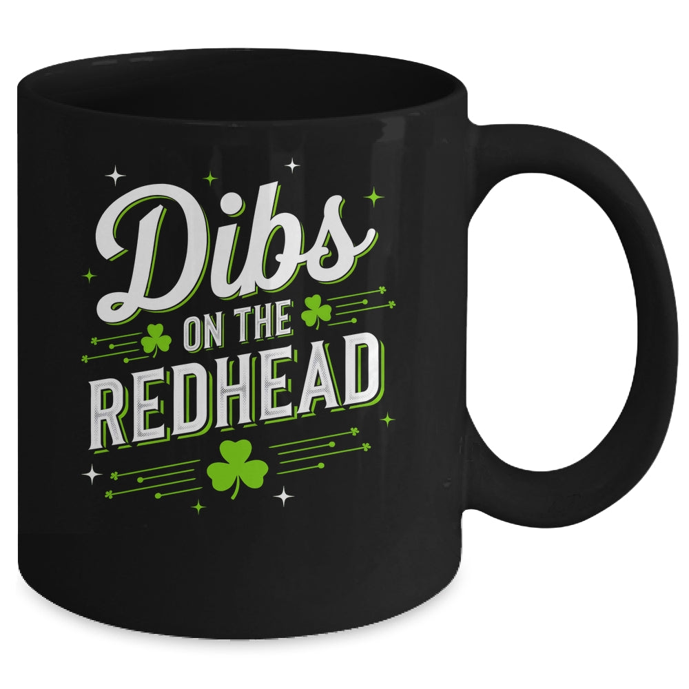 Funny St Patrick's Day Dibs On The Redhead Shamrock Vintage Mug | siriusteestore