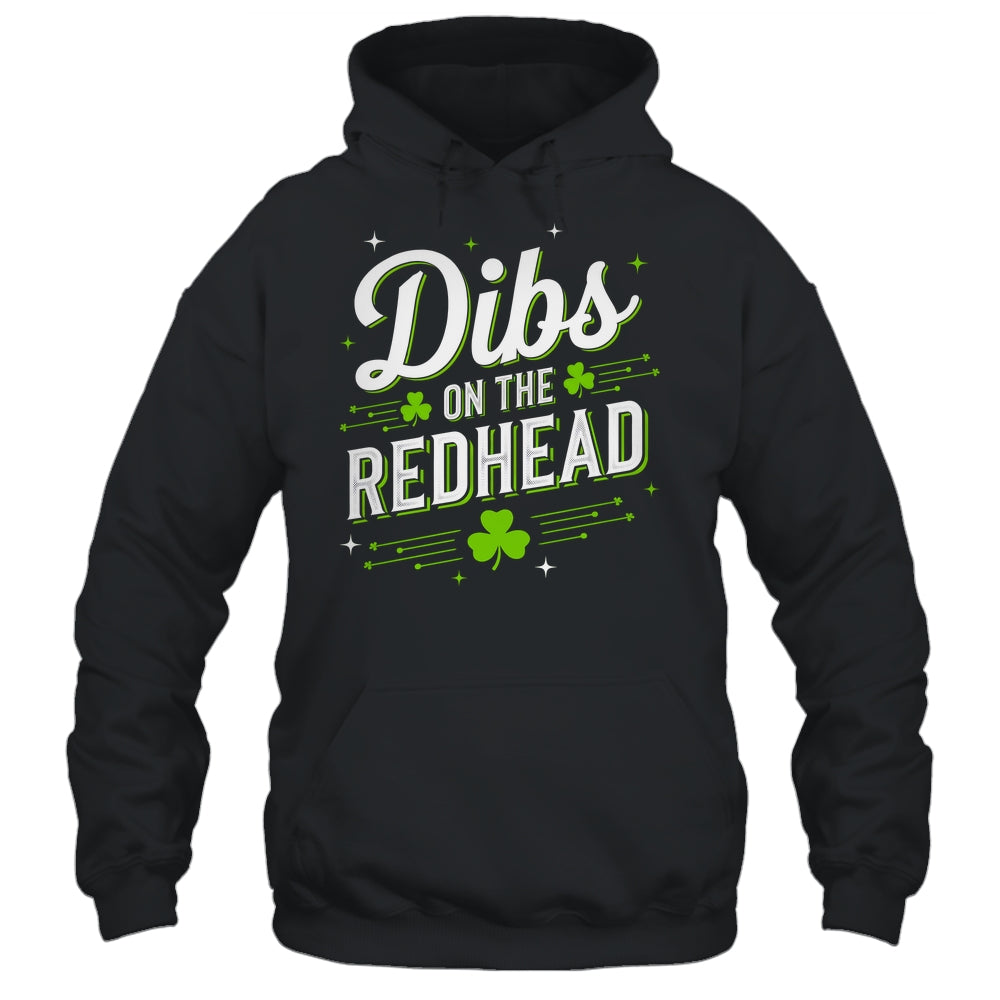 Funny St Patrick's Day Dibs On The Redhead Shamrock Vintage Shirt & Hoodie | siriusteestore