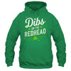 Funny St Patrick's Day Dibs On The Redhead Shamrock Vintage Shirt & Hoodie | siriusteestore