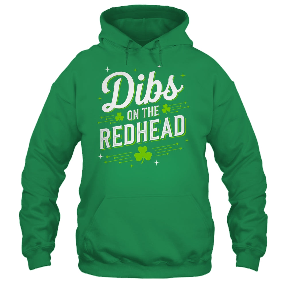 Funny St Patrick's Day Dibs On The Redhead Shamrock Vintage Shirt & Hoodie | siriusteestore