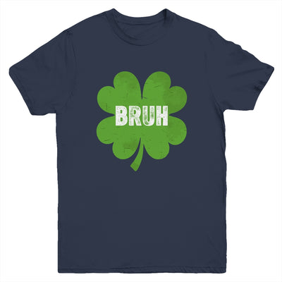Funny St Patricks Day Bruh Meme Shamrock Teens Boys Kids Men Youth Shirt | siriusteestore