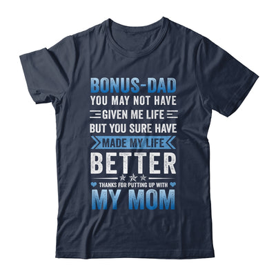 Funny Step Dad Fathers Day Bonus Dad From Daughter Son Wife Shirt & Hoodie | siriusteestore