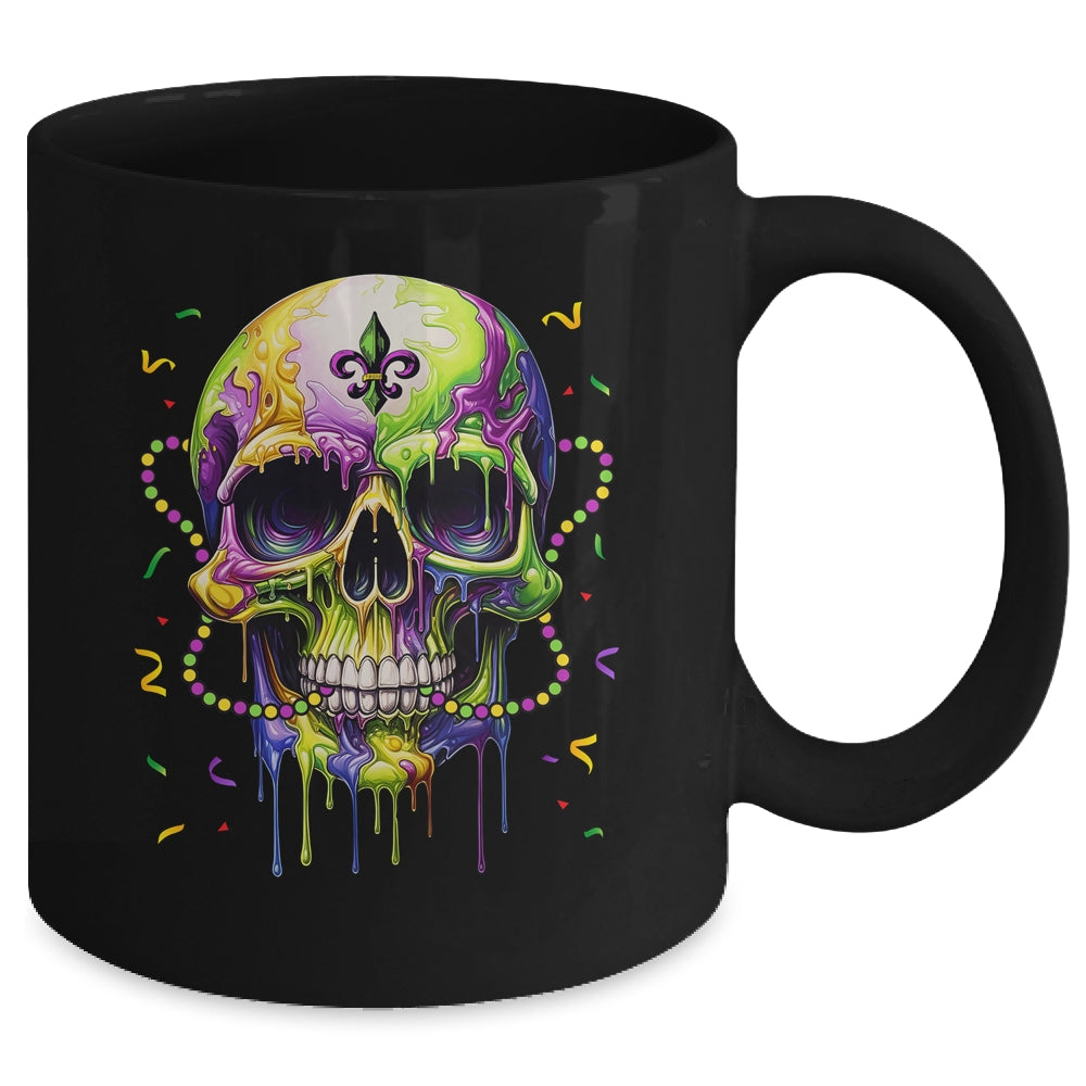 Funny Sugar Skull Mardi Gras Party Men Women Mug | siriusteestore