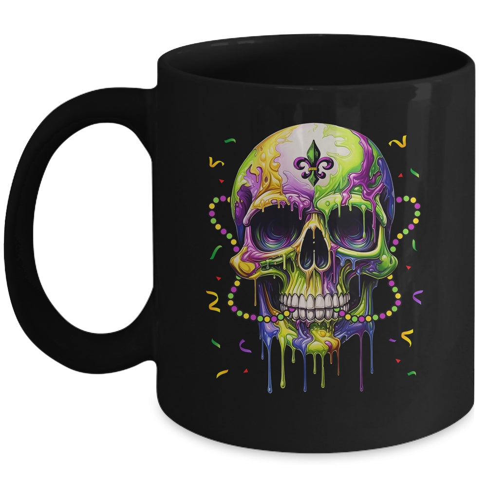 Funny Sugar Skull Mardi Gras Party Men Women Mug | siriusteestore