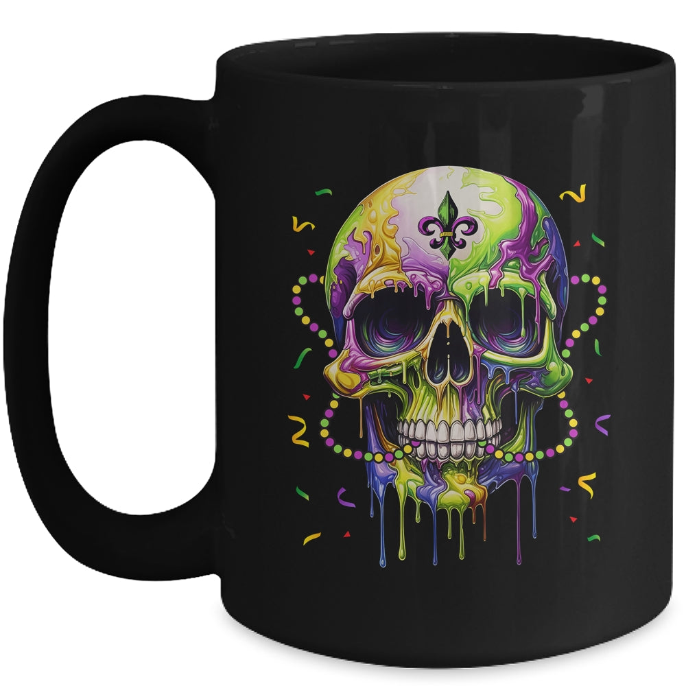 Funny Sugar Skull Mardi Gras Party Men Women Mug | siriusteestore