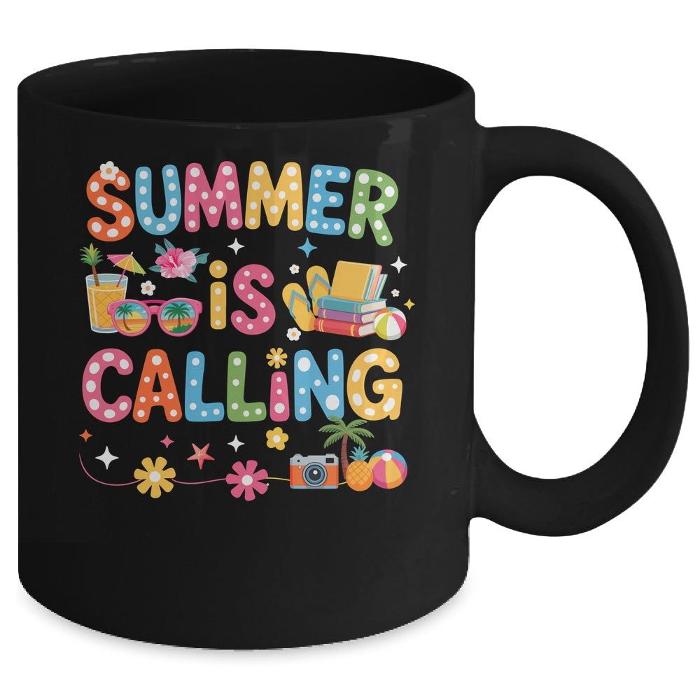 Funny Summer Is Calling Teacher School's Out Vibes Student Mug | siriusteestore