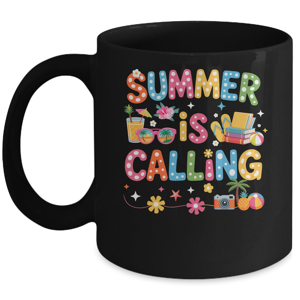 Funny Summer Is Calling Teacher School's Out Vibes Student Mug | siriusteestore