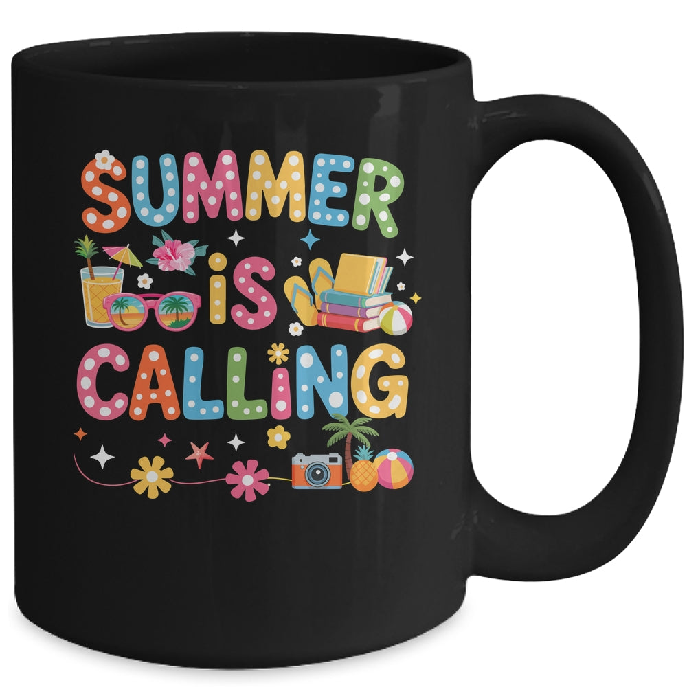 Funny Summer Is Calling Teacher School's Out Vibes Student Mug | siriusteestore