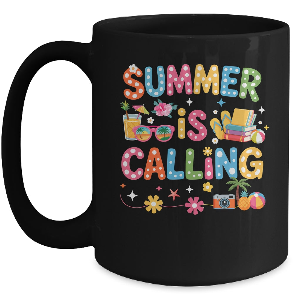 Funny Summer Is Calling Teacher School's Out Vibes Student Mug | siriusteestore