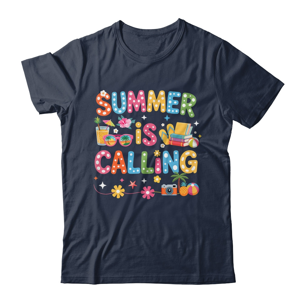 Funny Summer Is Calling Teacher School's Out Vibes Student Shirt & Tank Top | siriusteestore