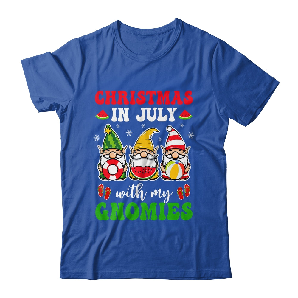 Funny Summer Vacation Gnomies Gnomes For Christmas In July Shirt & Tank Top | siriusteestore