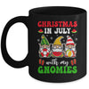 Funny Summer Vacation Gnomies Gnomes For Christmas In July Mug | siriusteestore