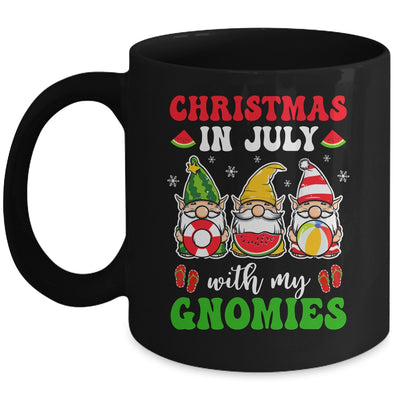 Funny Summer Vacation Gnomies Gnomes For Christmas In July Mug | siriusteestore