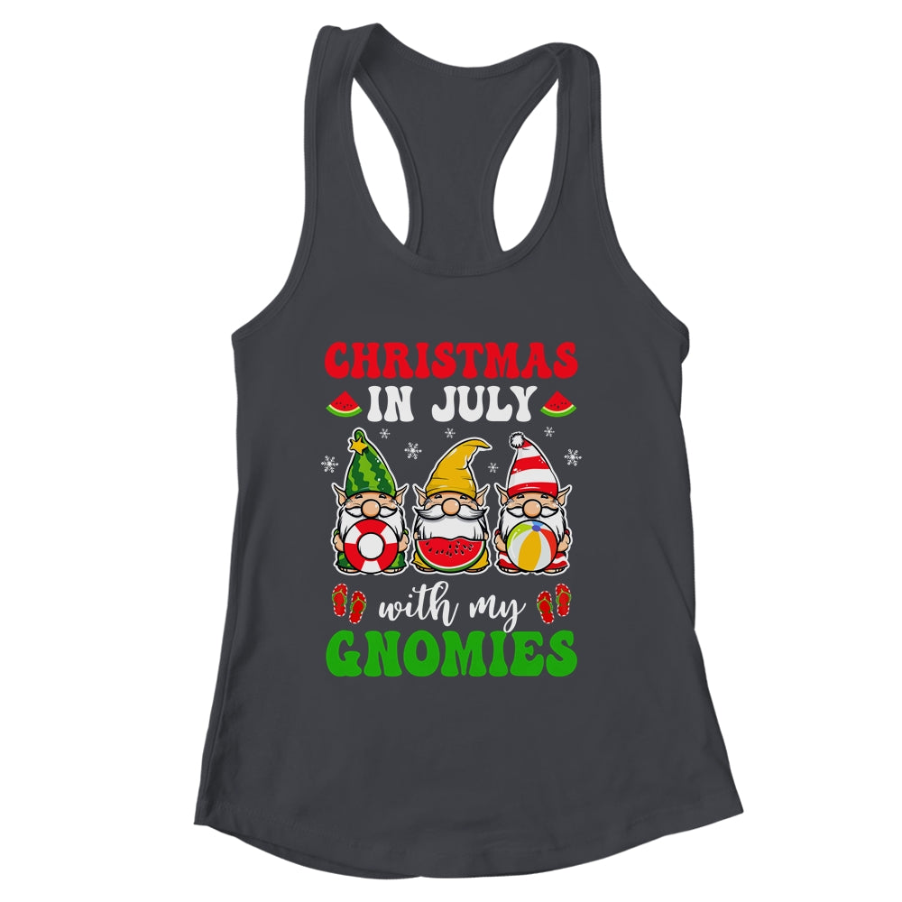 Funny Summer Vacation Gnomies Gnomes For Christmas In July Shirt & Tank Top | siriusteestore