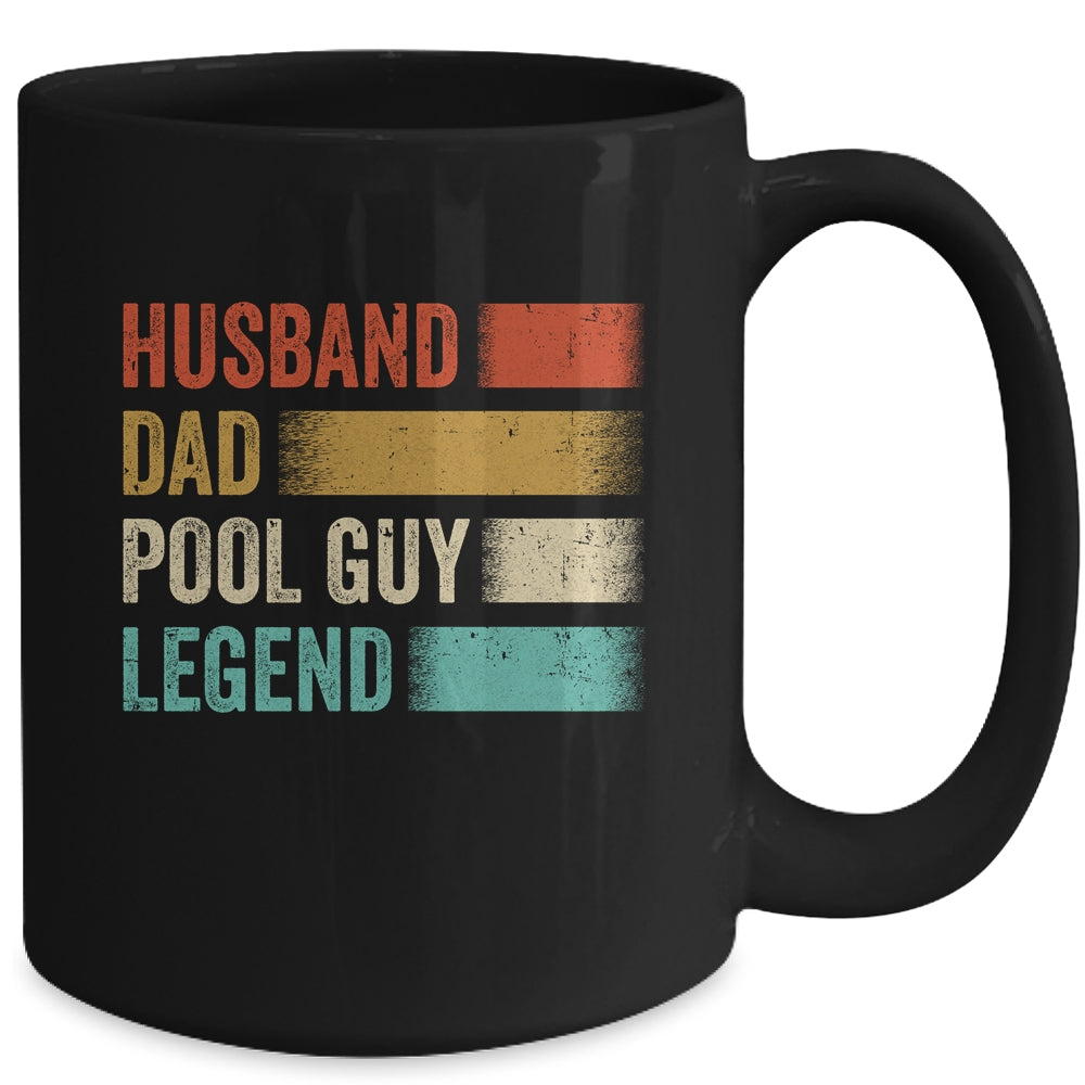 Funny Swimming Husband Dad Pool Guy Legend Vintage Mug | siriusteestore
