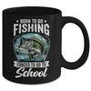 Funny Teen Boys Fishing Forced To Go To School Bass Fish Mug | siriusteestore