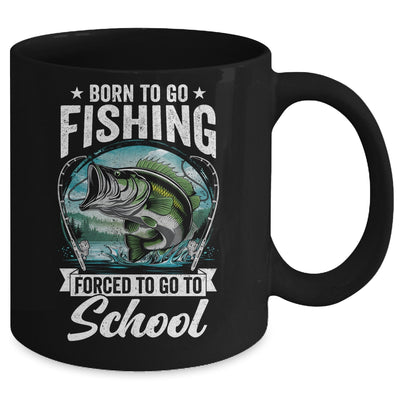 Funny Teen Boys Fishing Forced To Go To School Bass Fish Mug | siriusteestore