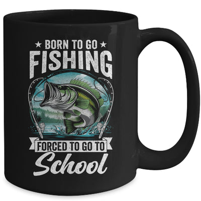 Funny Teen Boys Fishing Forced To Go To School Bass Fish Mug | siriusteestore