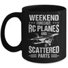 Funny Test Pilot Weekend Forecast RC Planes Scattered Parts Mug | siriusteestore