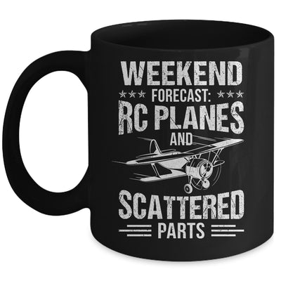 Funny Test Pilot Weekend Forecast RC Planes Scattered Parts Mug | siriusteestore