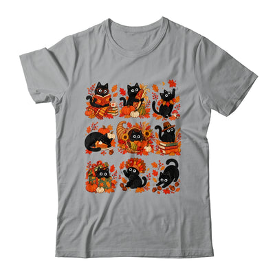 Funny Thanksgiving Black Cat Autumn Cat Lover Fall Men Women Shirt & Sweatshirt | siriusteestore