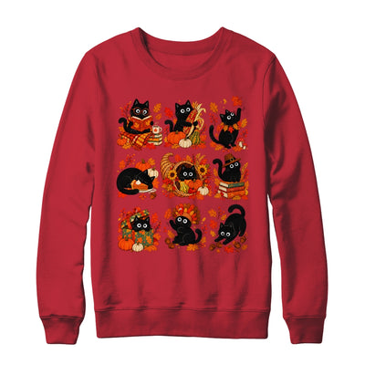 Funny Thanksgiving Black Cat Autumn Cat Lover Fall Men Women Shirt & Sweatshirt | siriusteestore