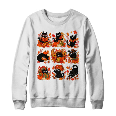 Funny Thanksgiving Black Cat Autumn Cat Lover Fall Men Women Shirt & Sweatshirt | siriusteestore