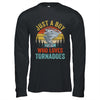 Funny Tornado Storm Chasing Hurricane Design Boys Kids Shirt & Hoodie | siriusteestore