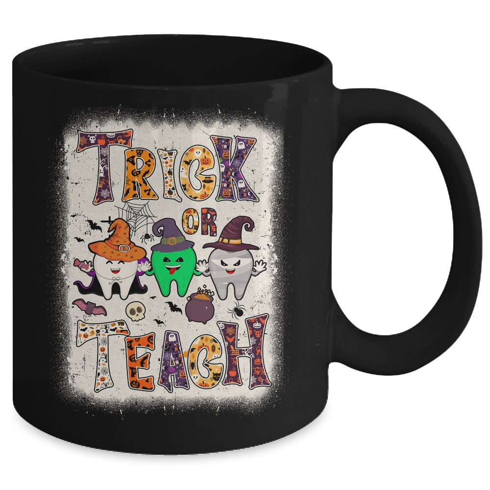 Funny Trick Or Teeth Halloween Dental Hygienist Or Assistant Mug | siriusteestore