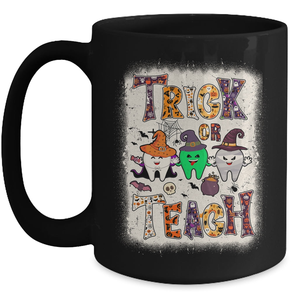 Funny Trick Or Teeth Halloween Dental Hygienist Or Assistant Mug | siriusteestore