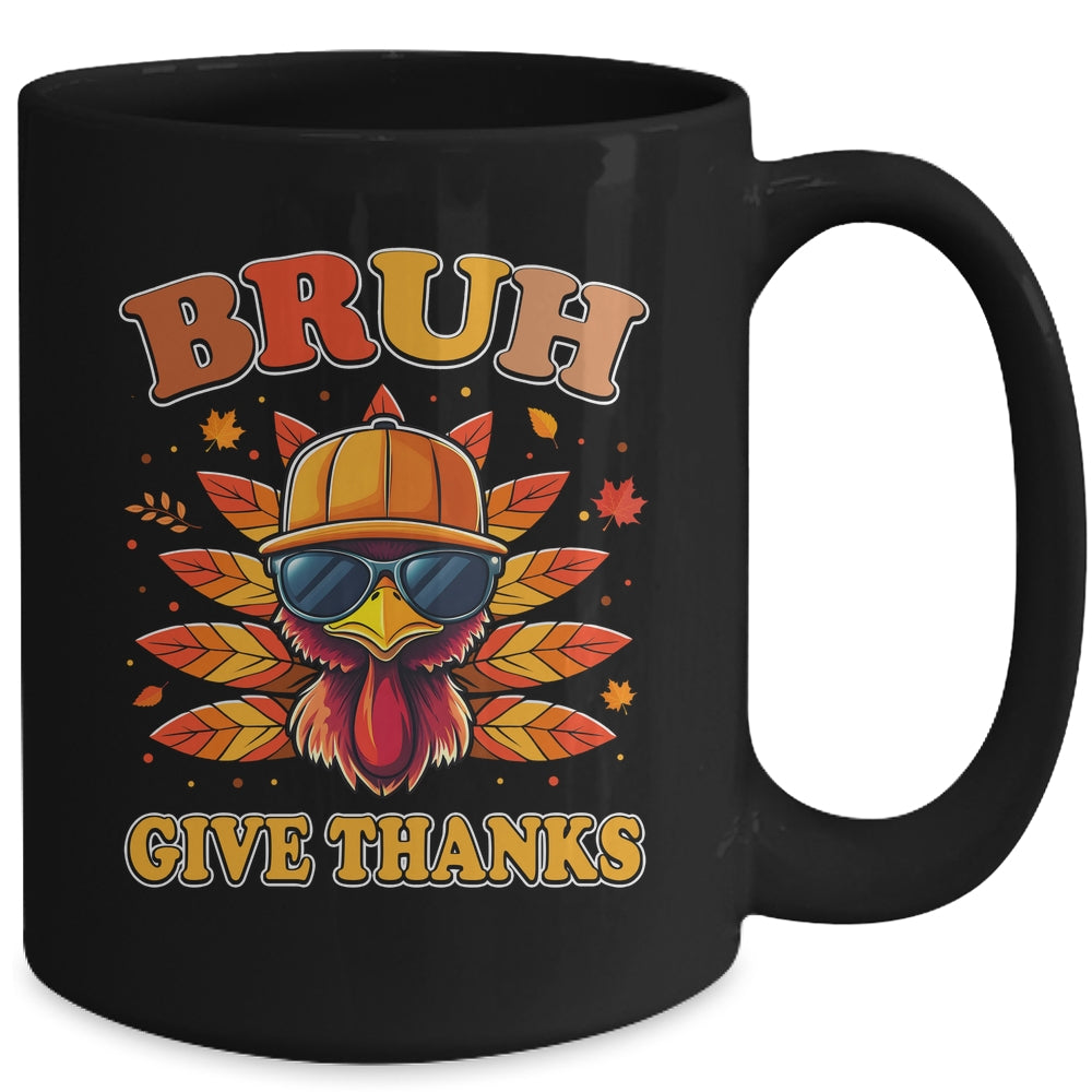 Funny Turkey Bruh Meme Thanksgiving For Boys Men Kids Mug | siriusteestore