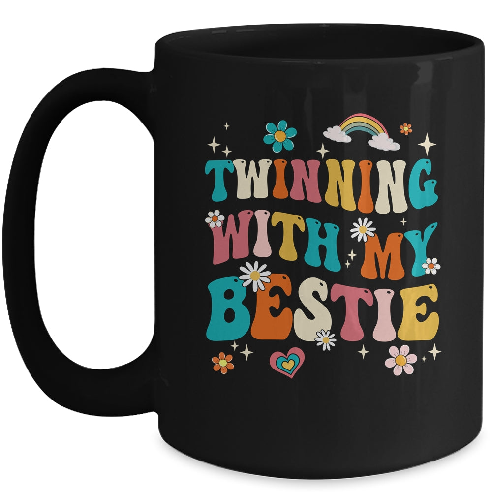 Funny Twin Matching Twins Day Friend Twinning With My Bestie Mug | siriusteestore