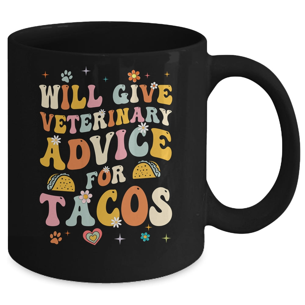 Funny Vet Tech Tacos Veterinary Assistant Animal Lover Mug | siriusteestore