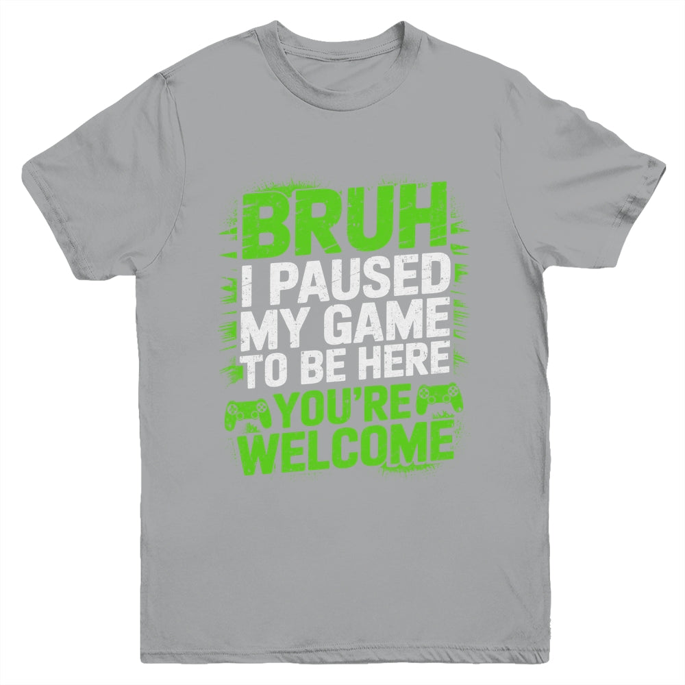 Funny Video Gamer Bruh I Paused My Game Teen Boys Gaming Youth Shirt | siriusteestore