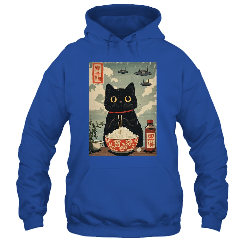 Funny Vintage Japanese Cute Cat UFOs Alien Men Women Kids Shirt & Tank Top | siriusteestore