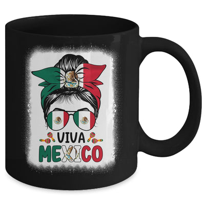 Funny Viva Mexico Mexican Independence Messy Bun Hair Mug | siriusteestore