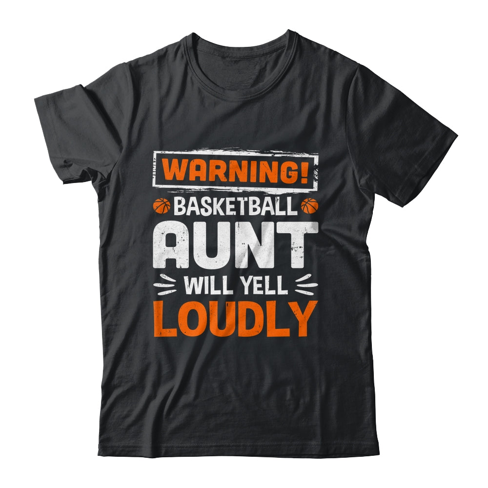 Funny Volleyball Aunt Warning Volleyball Will Yell Loudly Shirt & Tank Top | siriusteestore