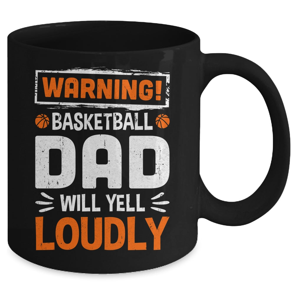 Funny Volleyball Dad Warning Volleyball Dad Will Yell Loudly Mug | siriusteestore