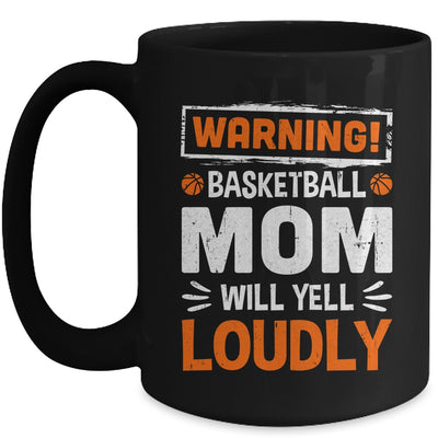 Funny Volleyball Mom Warning Volleyball Mom Will Yell Loudly Mug | siriusteestore