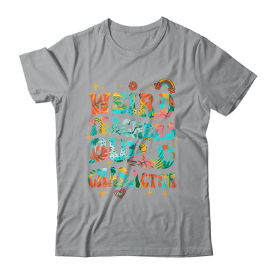 Funny Weird Teachers Build Character Quote Groovy Vintage Shirt & Hoodie | siriusteestore