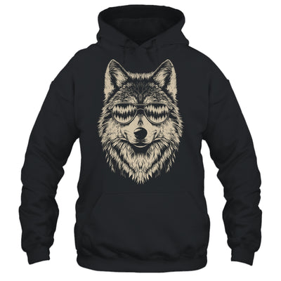Funny Wolf Cool Rock And Roll Graphic Sunglasses Shirt & Hoodie | siriusteestore