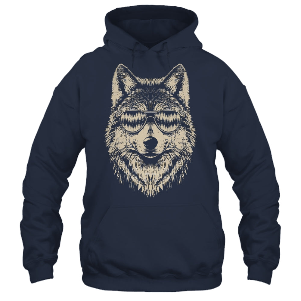 Funny Wolf Cool Rock And Roll Graphic Sunglasses Shirt & Hoodie | siriusteestore