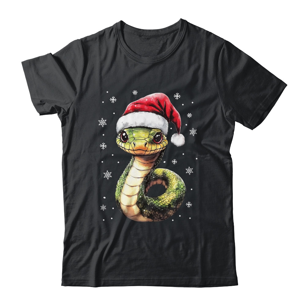 Funny Xmas Snake Lovers Christmas Snake Santa Hat Men Women Shirt & Sweatshirt | siriusteestore