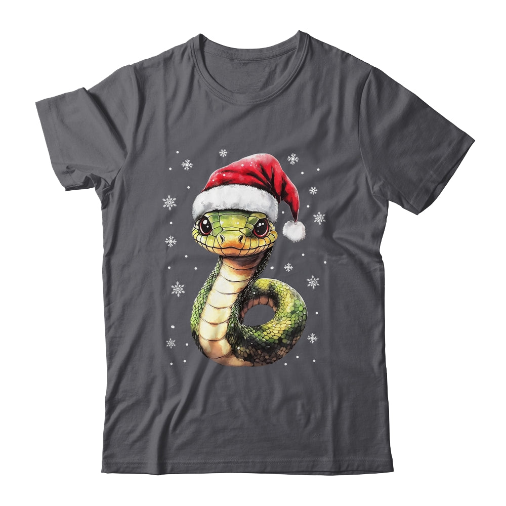 Funny Xmas Snake Lovers Christmas Snake Santa Hat Men Women Shirt & Sweatshirt | siriusteestore