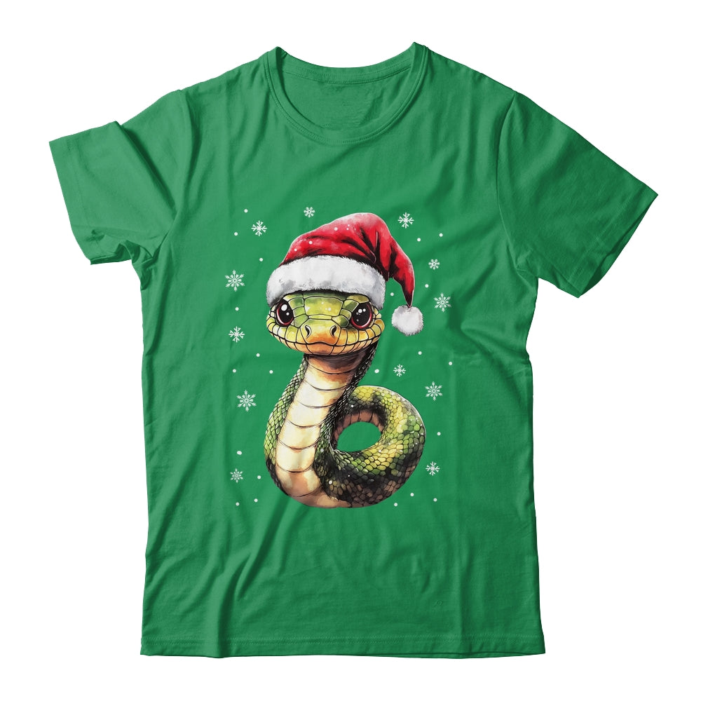 Funny Xmas Snake Lovers Christmas Snake Santa Hat Men Women Shirt & Sweatshirt | siriusteestore